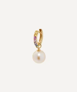 Roxanne First Earrings|Earrings^14ct Gold Rainbow Pearl Drop Huggie Hoop Earring