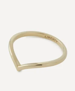 Liberty Rings|Rings^9ct Gold Rainbow V Plain Ring