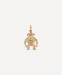 Anna + Nina Charms & Pendants^9ct Gold Regal Monkey Necklace Charm