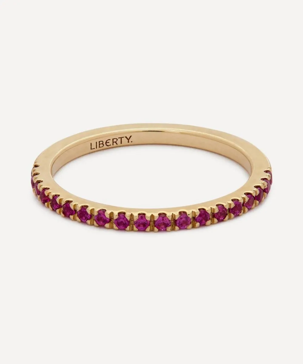 Liberty Rings|Rings^9ct Gold Ruby Rainbow Ring