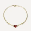 Rachel Quinn Bracelets|Bracelets^14ct Gold Ruby To The Heart Bracelet