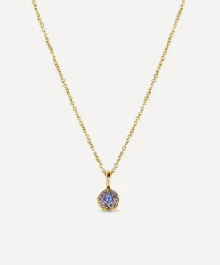 Dinny Hall Necklaces^9ct Gold Sapphire Bon Bon Pendant Necklace
