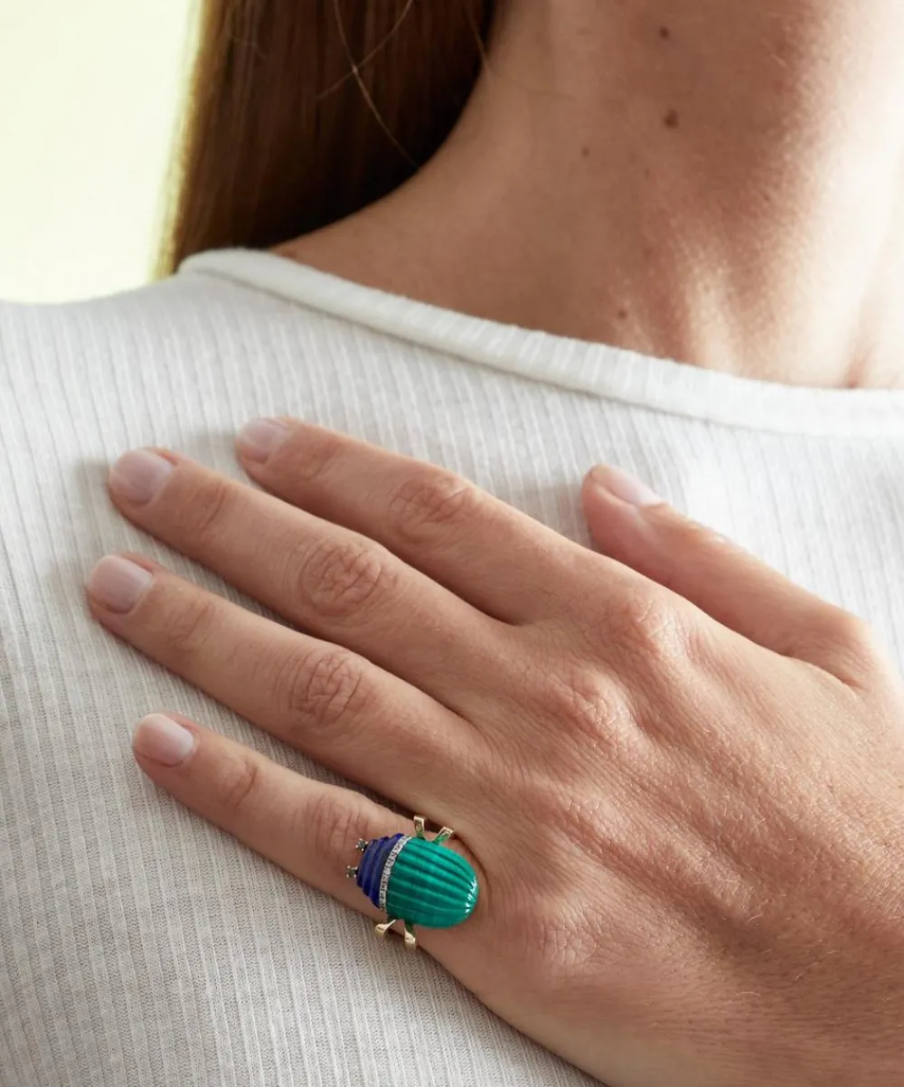 Yvonne Léon Rings|Rings^9ct Gold Scarab Ring