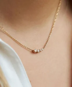 Dinny Hall Necklaces^9ct Gold Shuga Created Diamond Tapering Scoop Necklace
