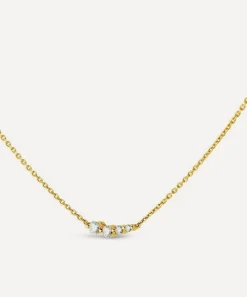 Dinny Hall Necklaces^9ct Gold Shuga Created Diamond Tapering Scoop Necklace