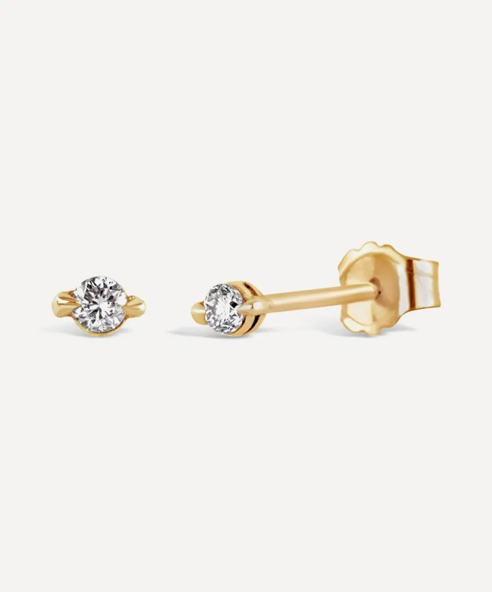 Dinny Hall Earrings^9ct Gold Shuga Diamond Stud Earrings