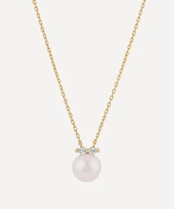 Dinny Hall Necklaces^14ct Gold Shuga Pearl and Diamond Pendant Necklace