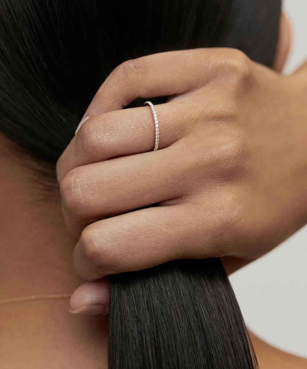 Monica Vinader Rings^14ct Gold Skinny Eternity Ring