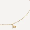 Monica Vinader Necklaces^14ct Gold Small A Initial Pendant Necklace