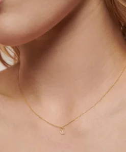 Monica Vinader Necklaces^14ct Gold Small C Initial Pendant Necklace