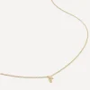 Monica Vinader Necklaces^14ct Gold Small F Initial Pendant Necklace