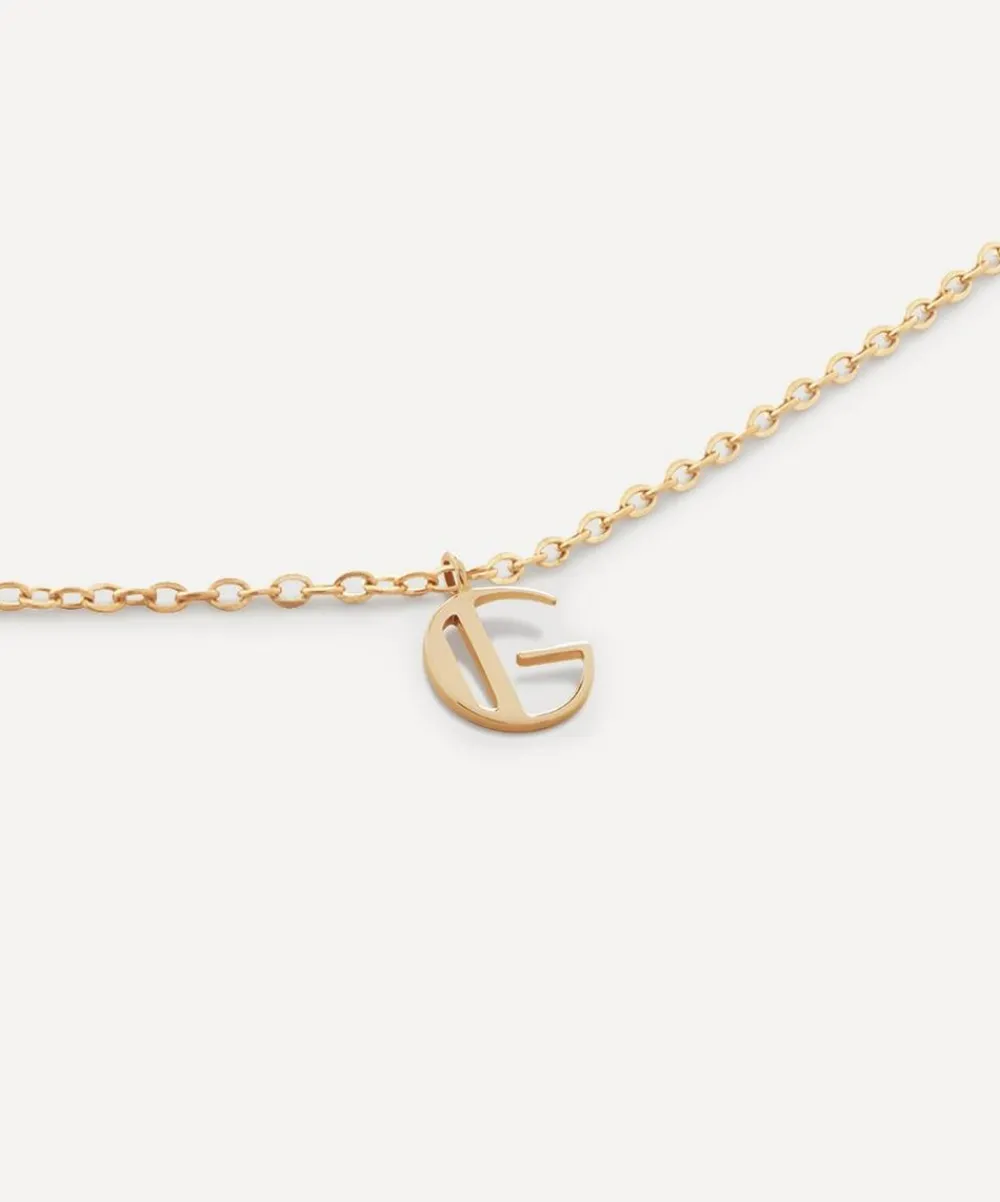 Monica Vinader Necklaces^14ct Gold Small G Initial Pendant Necklace
