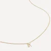 Monica Vinader Necklaces^14ct Gold Small K Initial Pendant Necklace