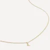 Monica Vinader Necklaces^14ct Gold Small L Initial Pendant Necklace