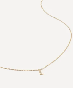 Monica Vinader Necklaces^14ct Gold Small L Initial Pendant Necklace