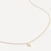 Monica Vinader Necklaces^14ct Gold Small N Initial Pendant Necklace