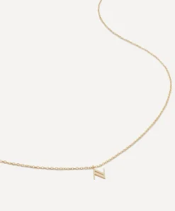 Monica Vinader Necklaces^14ct Gold Small N Initial Pendant Necklace