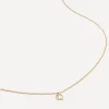 Monica Vinader Necklaces^14ct Gold Small Q Initial Pendant Necklace