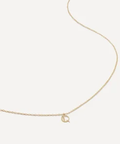 Monica Vinader Necklaces^14ct Gold Small Q Initial Pendant Necklace