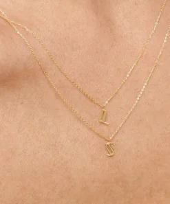 Monica Vinader Necklaces^14ct Gold Small S Initial Pendant Necklace
