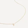 Monica Vinader Necklaces^14ct Gold Small X Initial Pendant Necklace