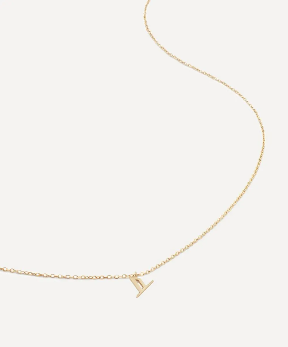 Monica Vinader Necklaces^14ct Gold Small X Initial Pendant Necklace