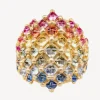 Polly Wales Rings|Rings^18ct Gold Snapdragon Rainbow Ring