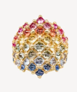 Polly Wales Rings|Rings^18ct Gold Snapdragon Rainbow Ring