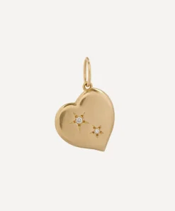 Liberty Charms & Pendants|Charms & Pendants^9ct Gold Spring Love Large Heart Diamond Pendant