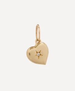 Liberty Charms & Pendants|Charms & Pendants^9ct Gold Spring Love Small Heart Diamond Pendant