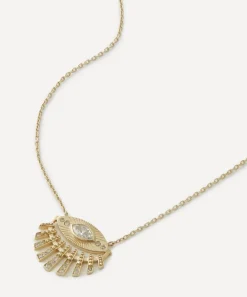 Celine Daoust Necklaces|Necklaces^14ct Gold Sun Eye and Diamond Pendant Necklace