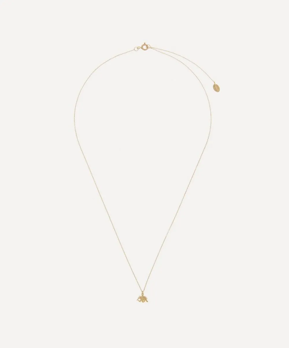 Alex Monroe Necklaces^18ct Gold Teeny Tiny Elephant Pendant Necklace