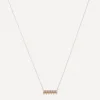 Mateo Necklaces|Necklaces^14ct Gold The Little Things Pearl and Diamond Horizontal Bar Necklace
