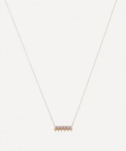 Mateo Necklaces|Necklaces^14ct Gold The Little Things Pearl and Diamond Horizontal Bar Necklace