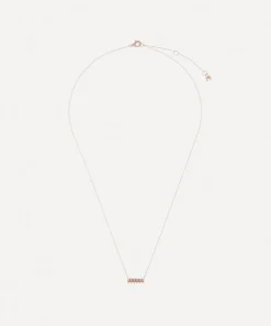 Mateo Necklaces|Necklaces^14ct Gold The Little Things Pearl and Diamond Horizontal Bar Necklace