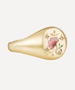 Cece Jewellery Rings|Rings^18ct Gold The Rose and Diamond Signet Ring