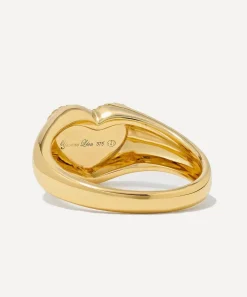 Yvonne Léon Rings|Rings^9ct Gold Tigers Eye Baby Heart Signet Ring