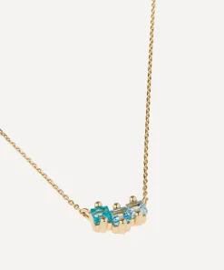 Suzanne Kalan Necklaces|Necklaces^14ct Gold Topaz Mini Bar Pendant Necklace