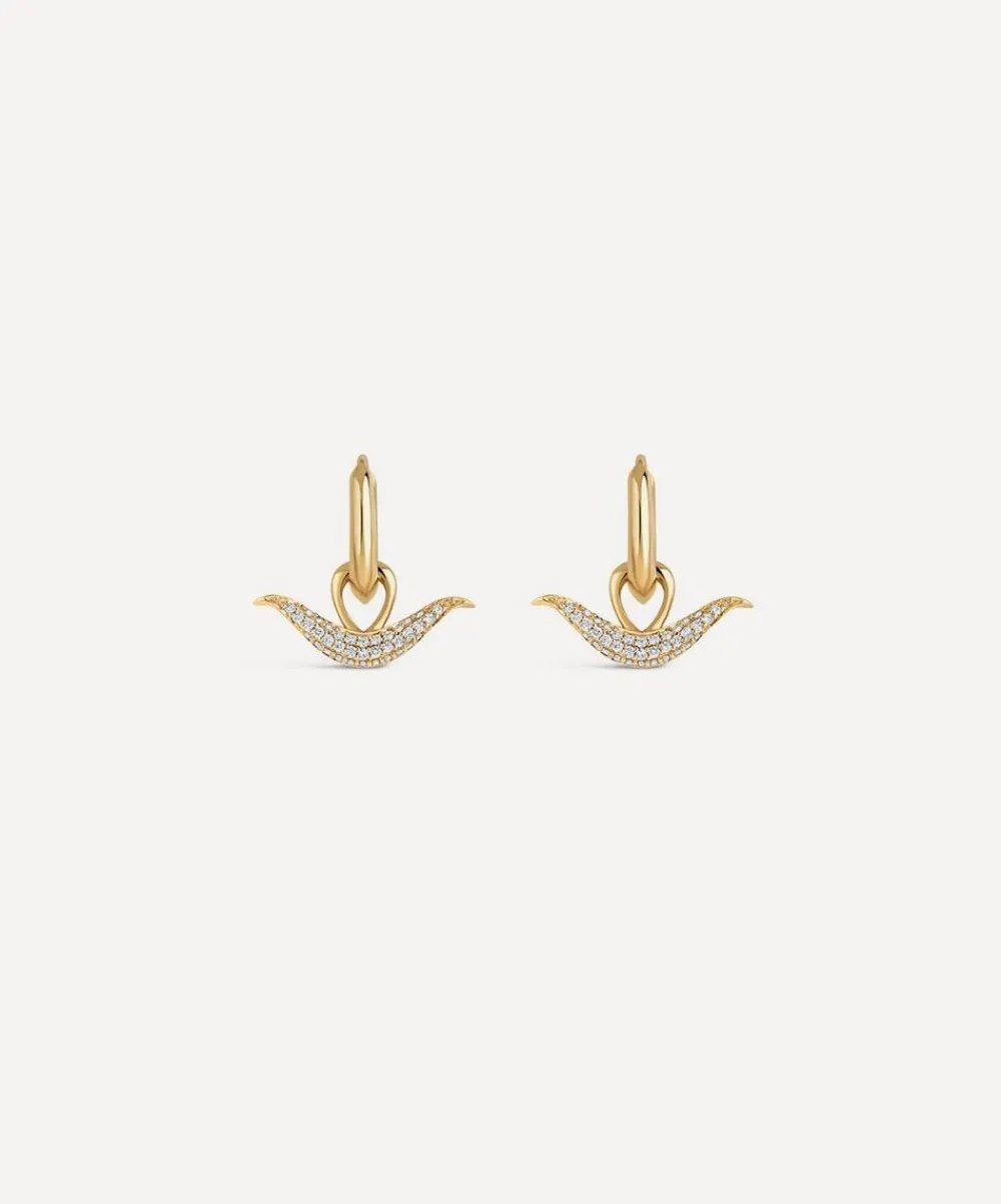Dinny Hall Charms & Pendants^9ct Gold Toro Diamond Drop Earrings