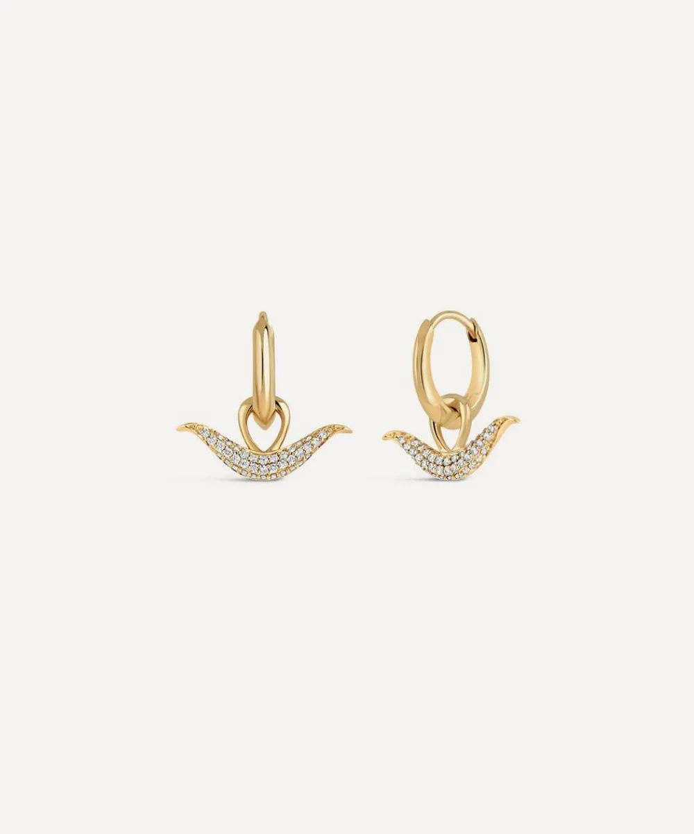 Dinny Hall Charms & Pendants^9ct Gold Toro Diamond Drop Earrings
