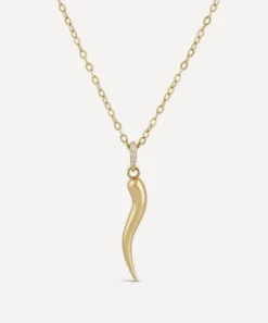 Dinny Hall Charms & Pendants^9ct Gold Toro Horn Pendant Necklace