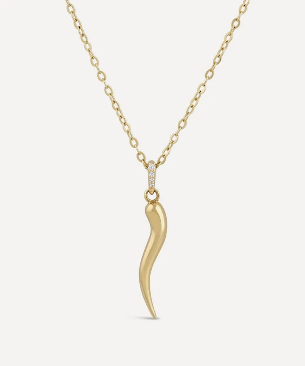 Dinny Hall Charms & Pendants^9ct Gold Toro Horn Pendant Necklace