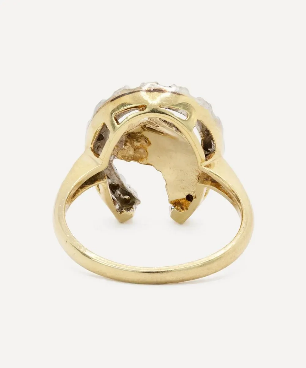 Kojis Rings|Rings^14ct Gold Vintage Diamond Horseshoe Ring