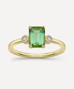 Dinny Hall Rings^14ct Gold Violet Tourmaline and Diamond Ring