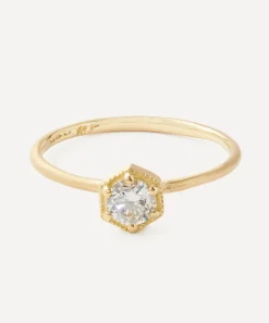 Satomi Kawakita Rings|Rings^18ct Gold White Diamond Hexagon Ring