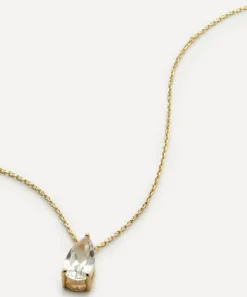 Suzanne Kalan Necklaces|Necklaces^14ct Gold White Topaz Pear Drop Pendant Necklace