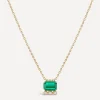 Dinny Hall Charms & Pendants|Charms & Pendants^14ct Gold Wildflower Betony Emerald and Diamond Pendant Necklace