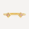 Rachel Jackson Rings^22ct Gold-Plated Adjustable Tourmaline Deco Ring