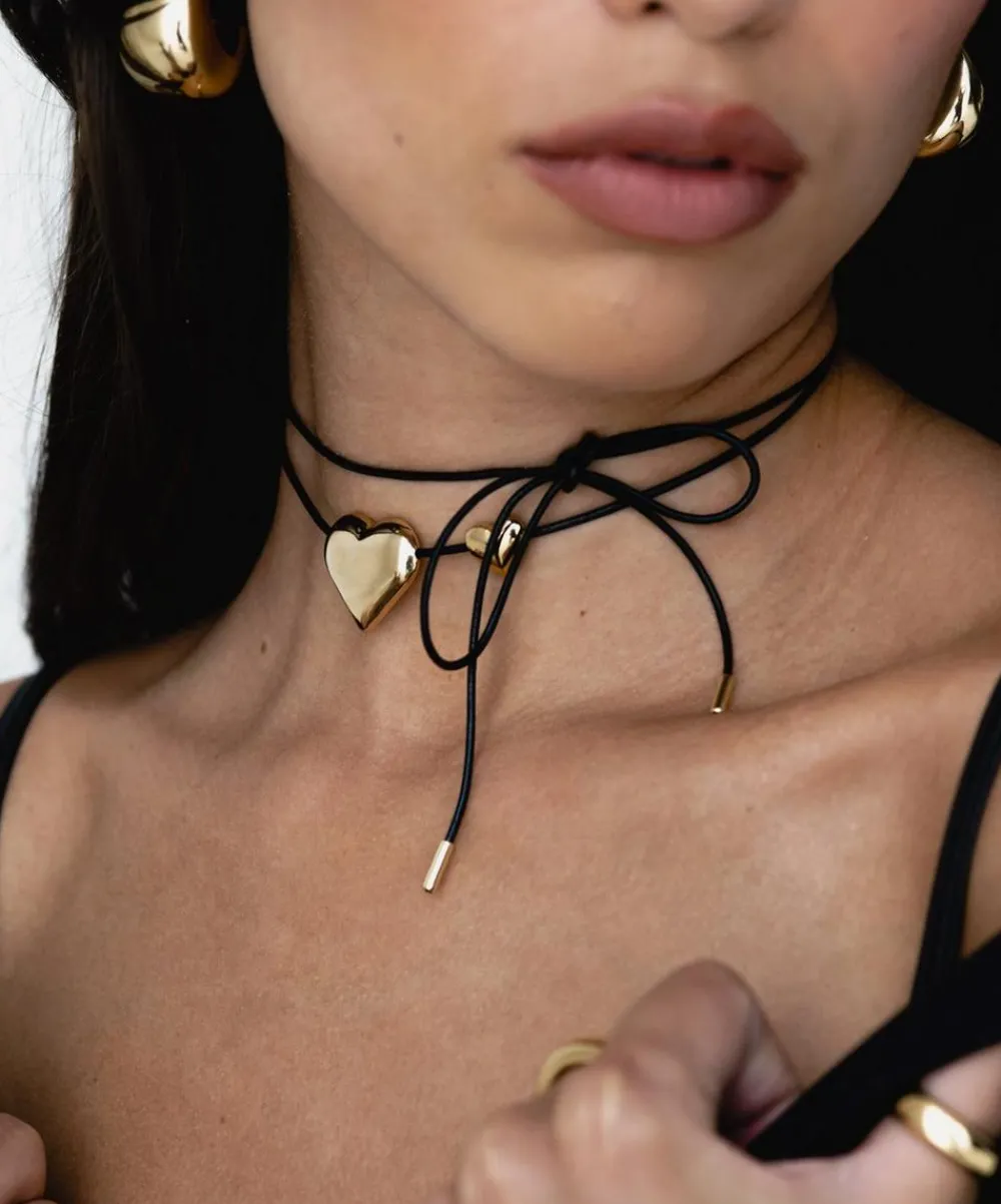 Martha Calvo Necklaces^14ct Gold-Plated Amor Cord Necklace
