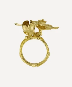 Alex Monroe Rings^22ct Gold-Plated Apple Blossom Cocktail Ring